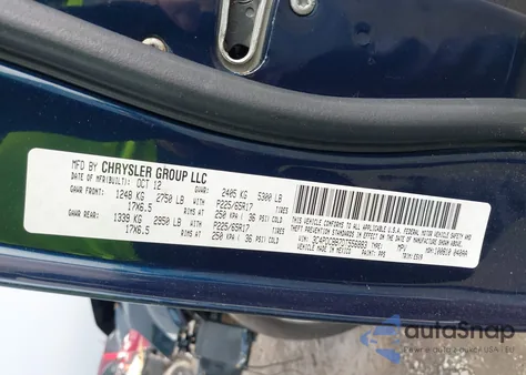 2013 Dodge Journey Sxt из США, поврежденный, VIN 3C4PDCBB7DT556883